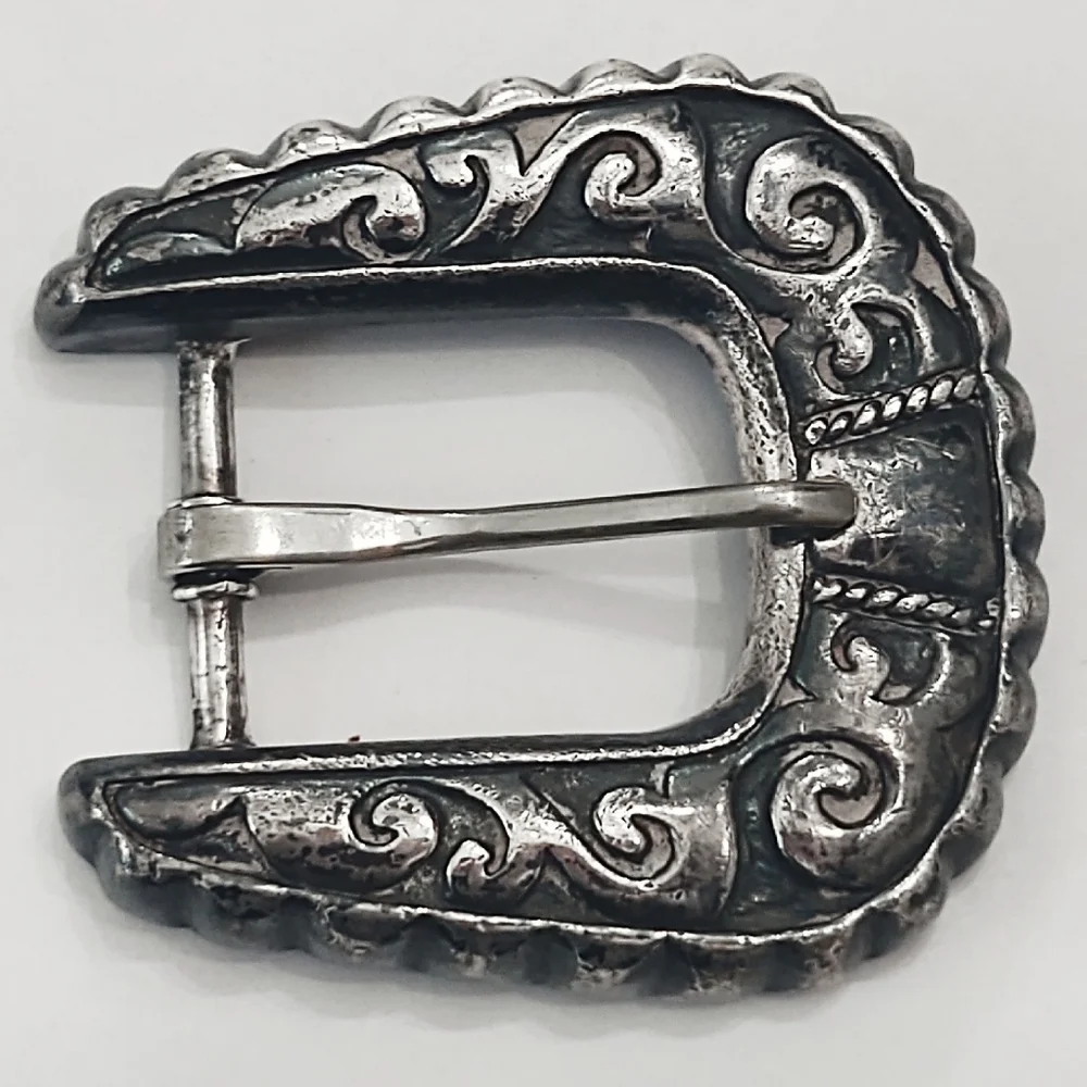 Vintage Designer Jeff Deegan Sterling Silver 4 piece Western Belt Buckle…